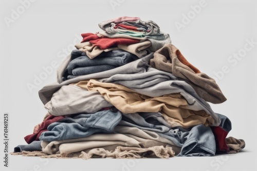 Heap of disarranged colorful clothes