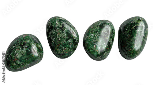 Bloodstone Crystal Top View Flat Lay Isolated on Transparent Background Graphic Design