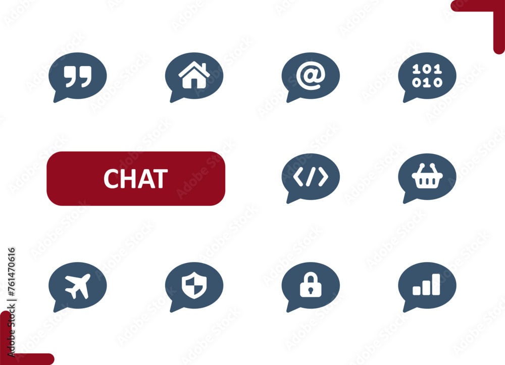 Chat Bubbles Icons. Speech Bubble, Message, Comment, Conversation, Talking, Chat Icon Chat Bubbles Icons. Speech Bubble, Message, Comment, Conversation, Talking, Chat Icon