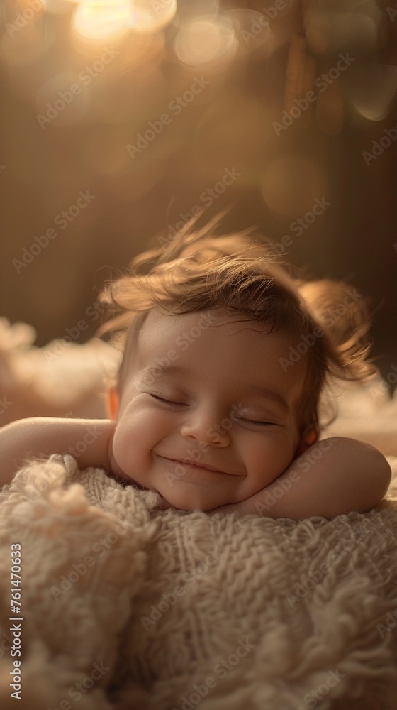 A newborn's smile in a dystopian future A newborn's smile in a dystopian future