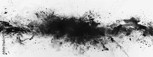 KS the black blotted pattern of an ink splat in the style
