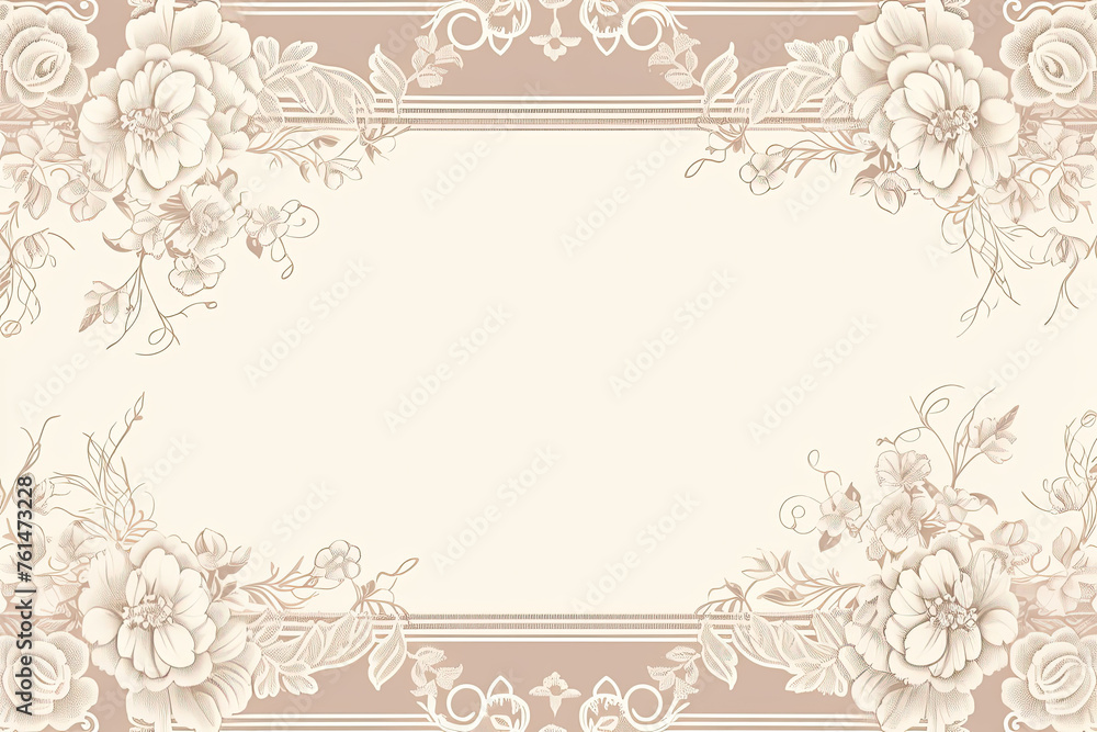 Captivating vector art exuding vintage charm with intricate lace motifs, delicately weaving nostalgia and sophistication around a central space,  ideal for text or image