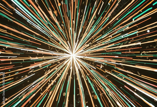 Abstract sparkling background glow rays