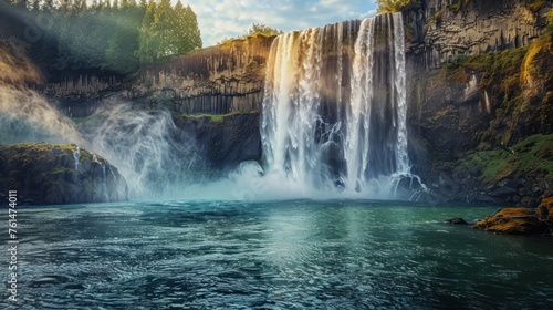 Majestic Falls: A Serene View of Nature's Beauty