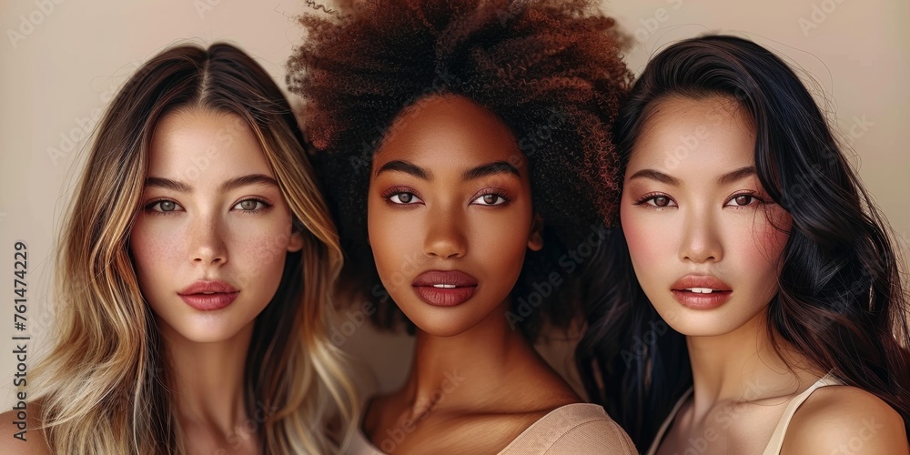 A glamorous portrait of two fashionable young women exuding beauty, friendship, and romantic tenderness. A glamorous portrait of two fashionable young women exuding beauty, friendship, and romantic tenderness.