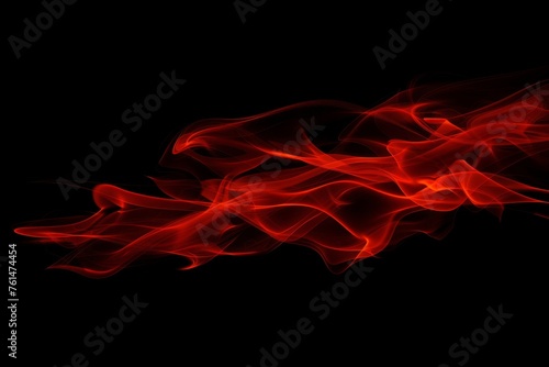 Fire flames on a black background an abstract concept.