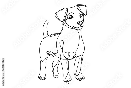 фотографія Line Art Jack Russell Terrier Portrait