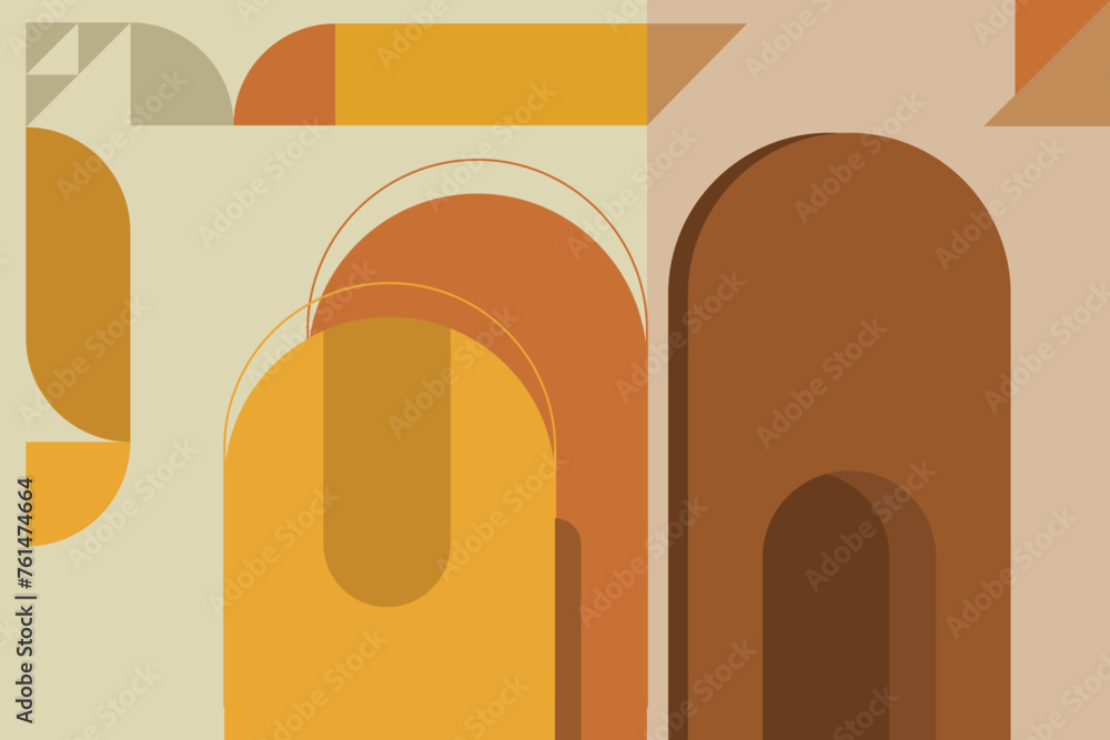 Fototapeta premium Abstract geometric background flat design vintage color
