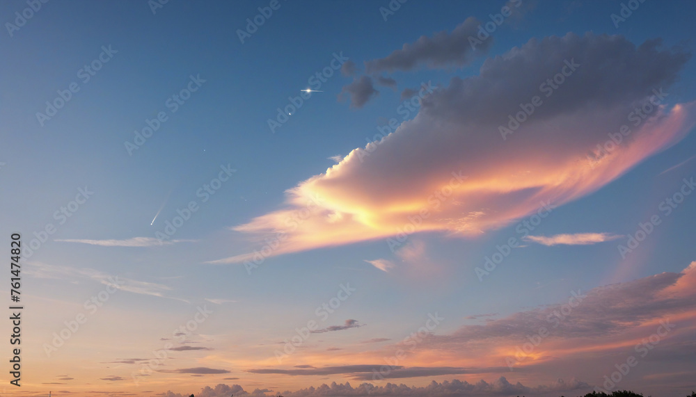 Cloud background illuminated by beautiful iridescent light