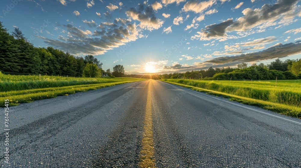 Tranquil Roadway: A Peaceful Drive Amidst Nature Tranquil Roadway: A Peaceful Drive Amidst Nature