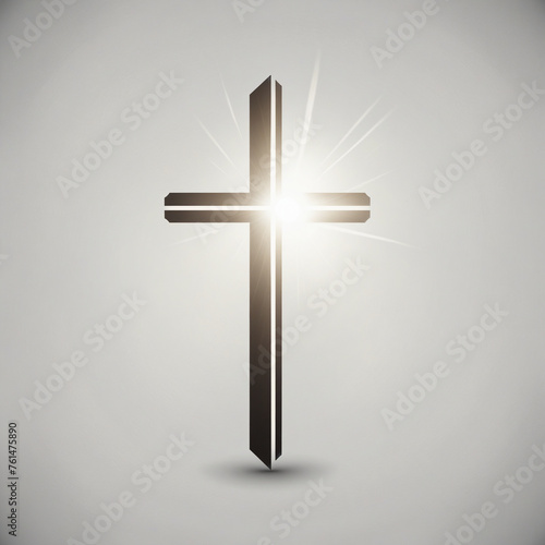 Cross icon, illustration black and white minimal