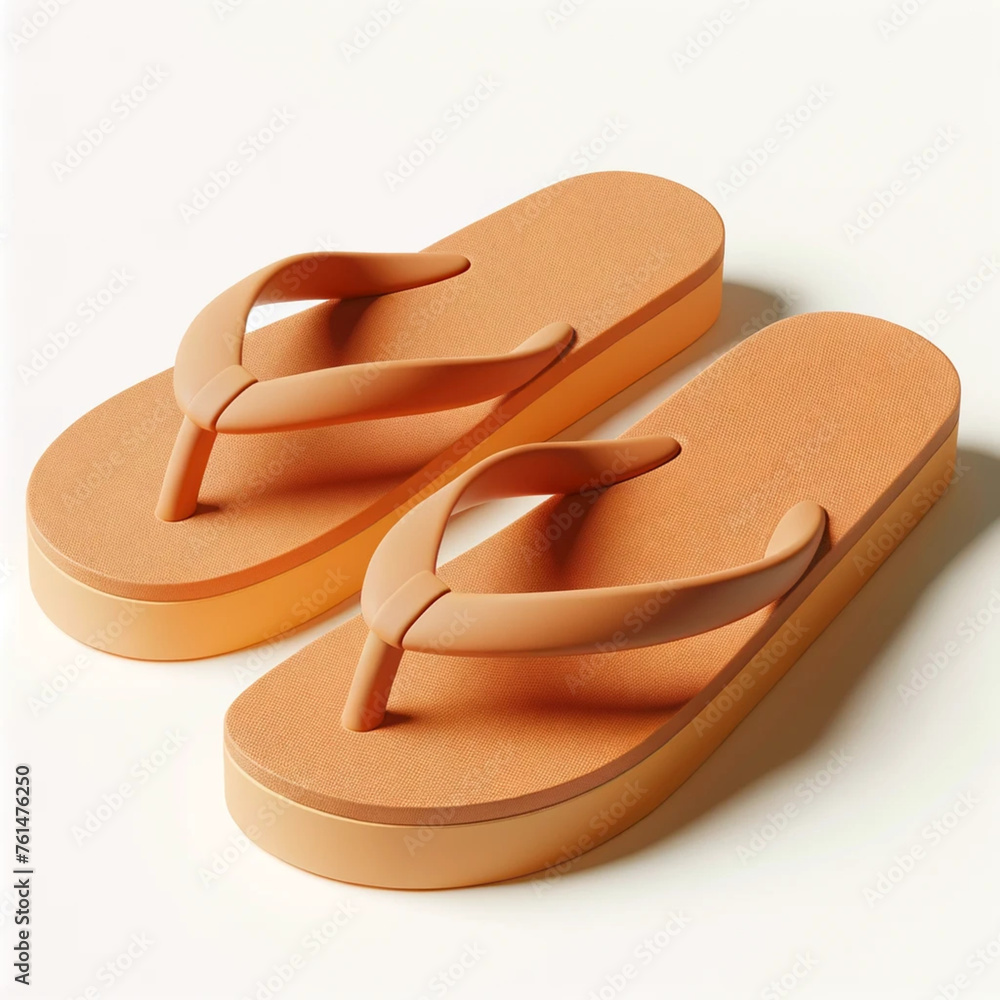 3d rendering of a pair of sandals on a white background 3d rendering of a pair of sandals on a white background