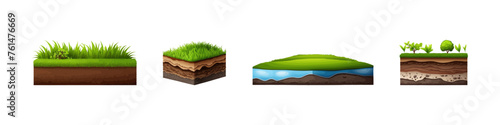 Soil layer vector illustration. Earth geology.