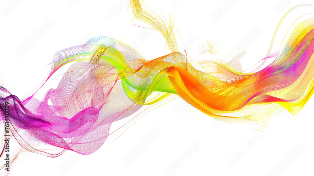 Fototapeta premium A vibrant wave of colors flows dynamically across the frame, symbolizing energy and creativity in abstract form