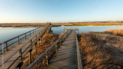 Wooden bridge over the water
