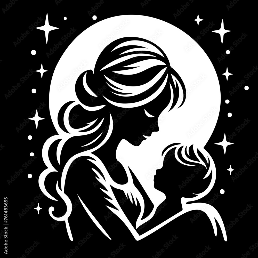 Mother's Day silhouette design Mother's Day silhouette design