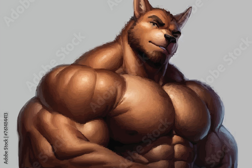 Muscular Animal Characters Striking a Pose