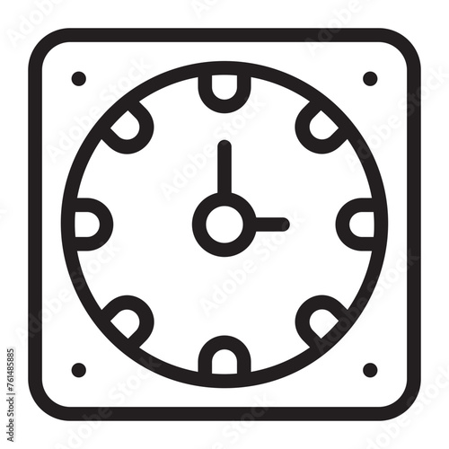 clock line icon