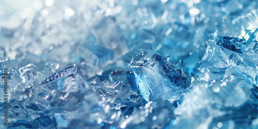 Detailed view of ice crystals, perfect for winter themes Detailed view of ice crystals, perfect for winter themes