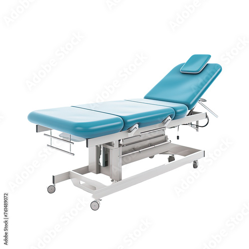  Modern mobile medical bed on transparent background, png 