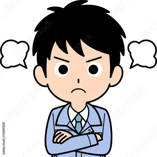怒っている営業マン
