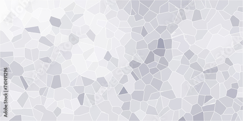 Light gray ash Broken quartz stained Glass Background with White lines. Voronoi diagram background. Seamless pattern with 3d shapes vector Vintage background. Geometric Retro tiles pattern