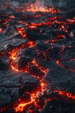 Close up of a lava covered surface, suitable for geological and natural disaster concepts