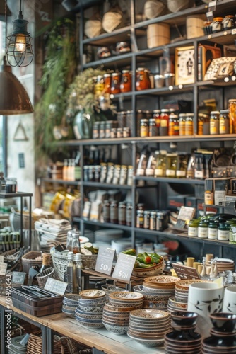 A store filled with a wide selection of food items. Perfect for food and grocery concepts
