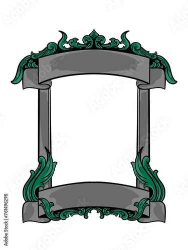 frame with leaves