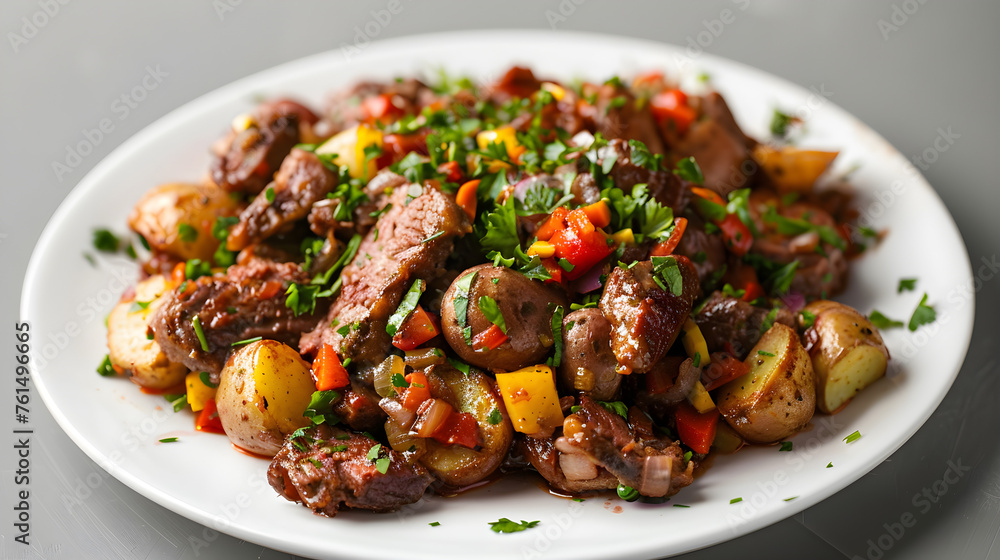 Savory grilled steak and potato salad