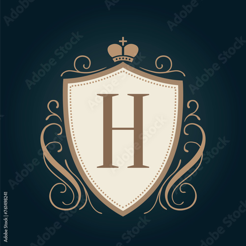 elegant monogram design template. vector