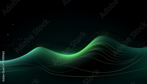 abstract green wave background