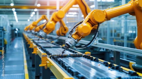 smart robots working in factories