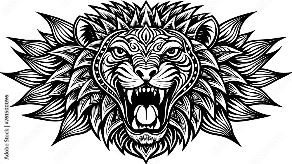 roaring lion and svg file