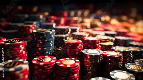 stacks of casino gambling chips 