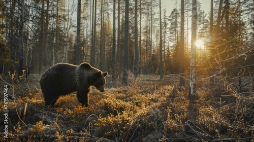 Brown bear (Ursus arctos) in the forest