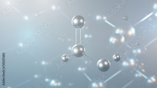 formic acid molecular structure, 3d model molecule, carboxylic acid, structural chemical formula view from a microscope