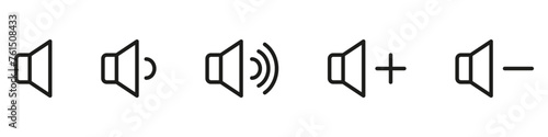 Music and sound icon set. Music sign. Vector