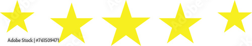 Five stars customer product rating review flat icon for apps and websites