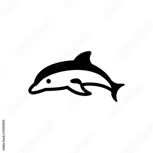 Simple dolphin icon