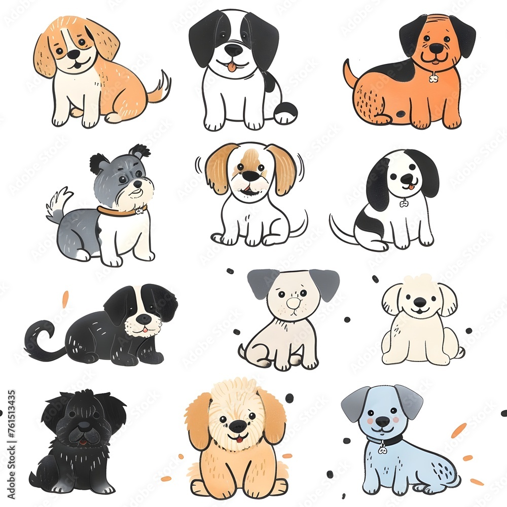 Seamless pattern with dogs Seamless pattern with dogs