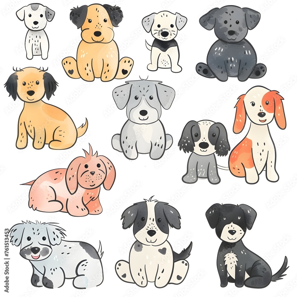 Seamless pattern with dogs Seamless pattern with dogs
