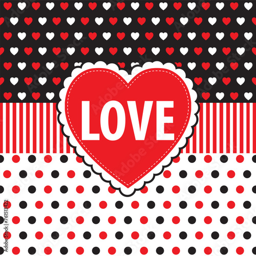 valentine greeting card design with heart background