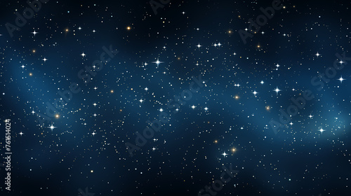 Dark blue night sky stars background © xuan
