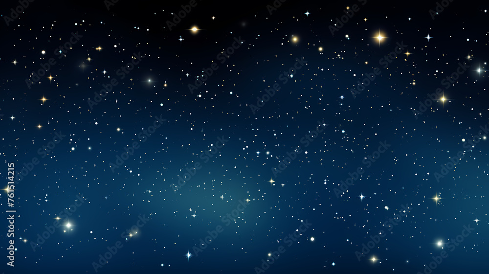 Fototapeta premium Dark blue night sky stars background