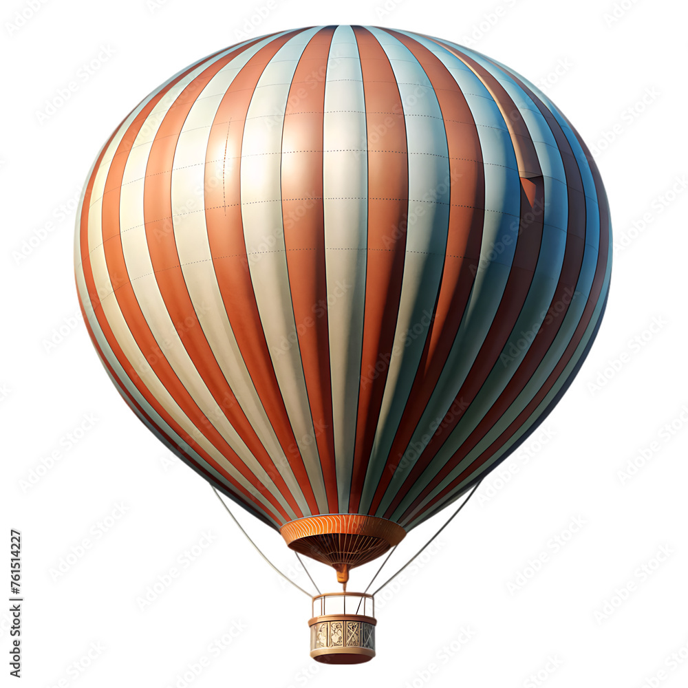Naklejka premium 3d air balloon isolated on transparent background