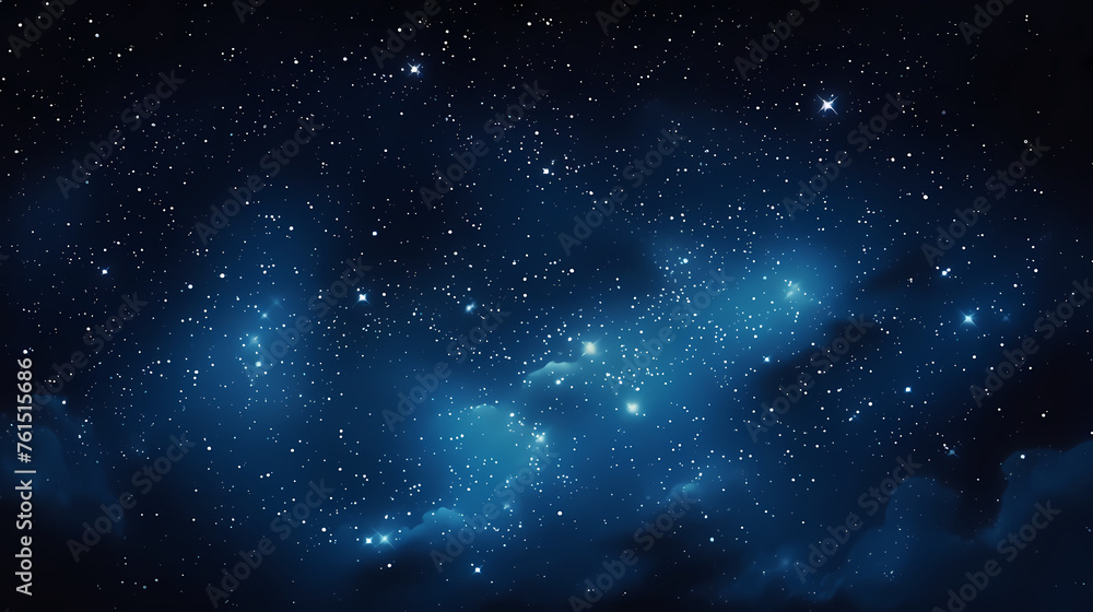 Fototapeta premium Dark blue night sky stars background