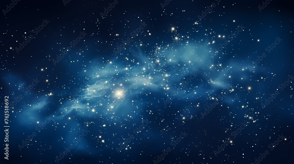 Fototapeta premium Dark blue night sky stars background