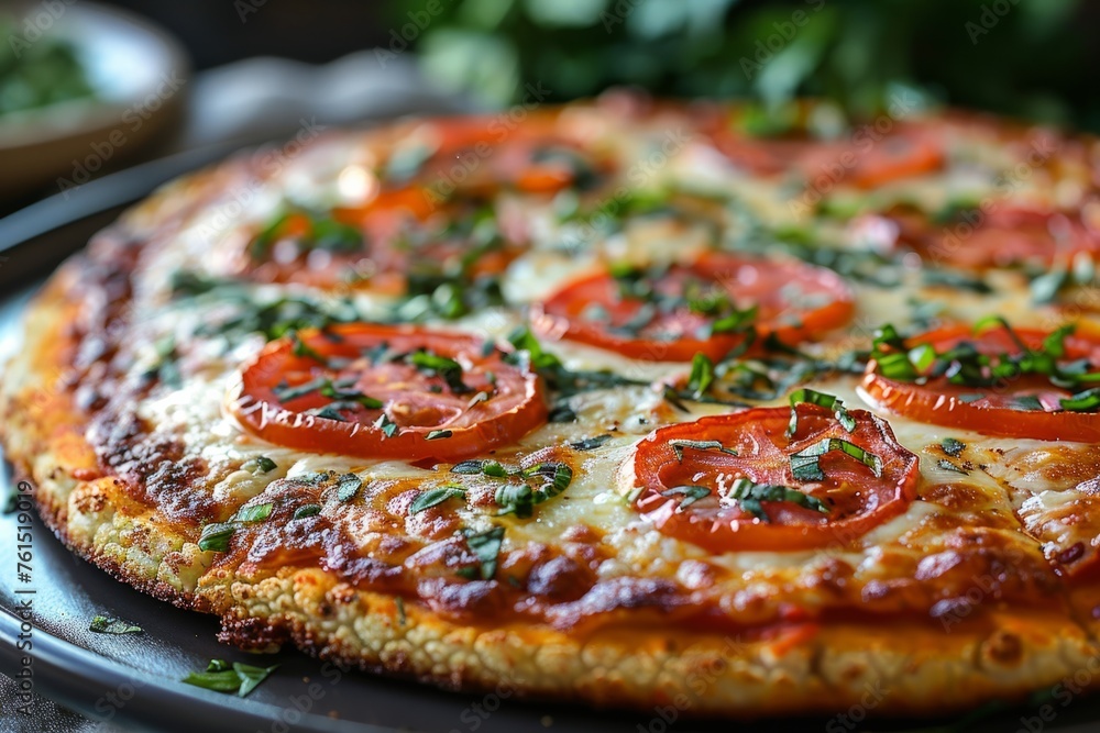 Spicy Fresh Tomato and Herb Cauliflower Crust Pizza Spicy Fresh Tomato and Herb Cauliflower Crust Pizza