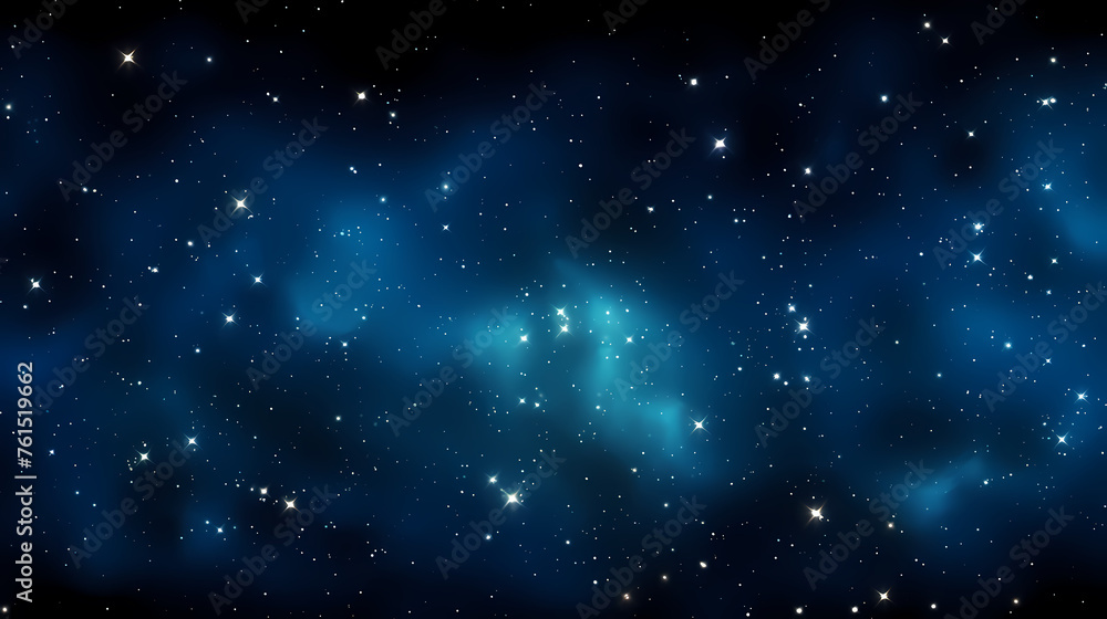 Fototapeta premium Stars fall in the dark blue night sky